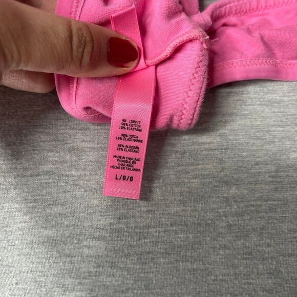 SKIMS LOGO TRIANGLE BRALETTE BRA - BUBBLEGUM PINK - Picture 8 of 9